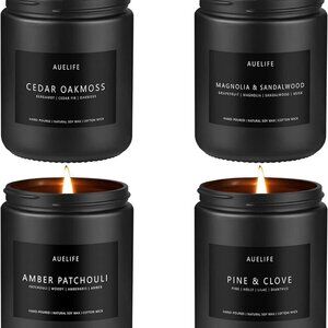 Scented Candles Set | Gifts for Men - 4 Pack Men Candle Set, Masculine Candle, S
